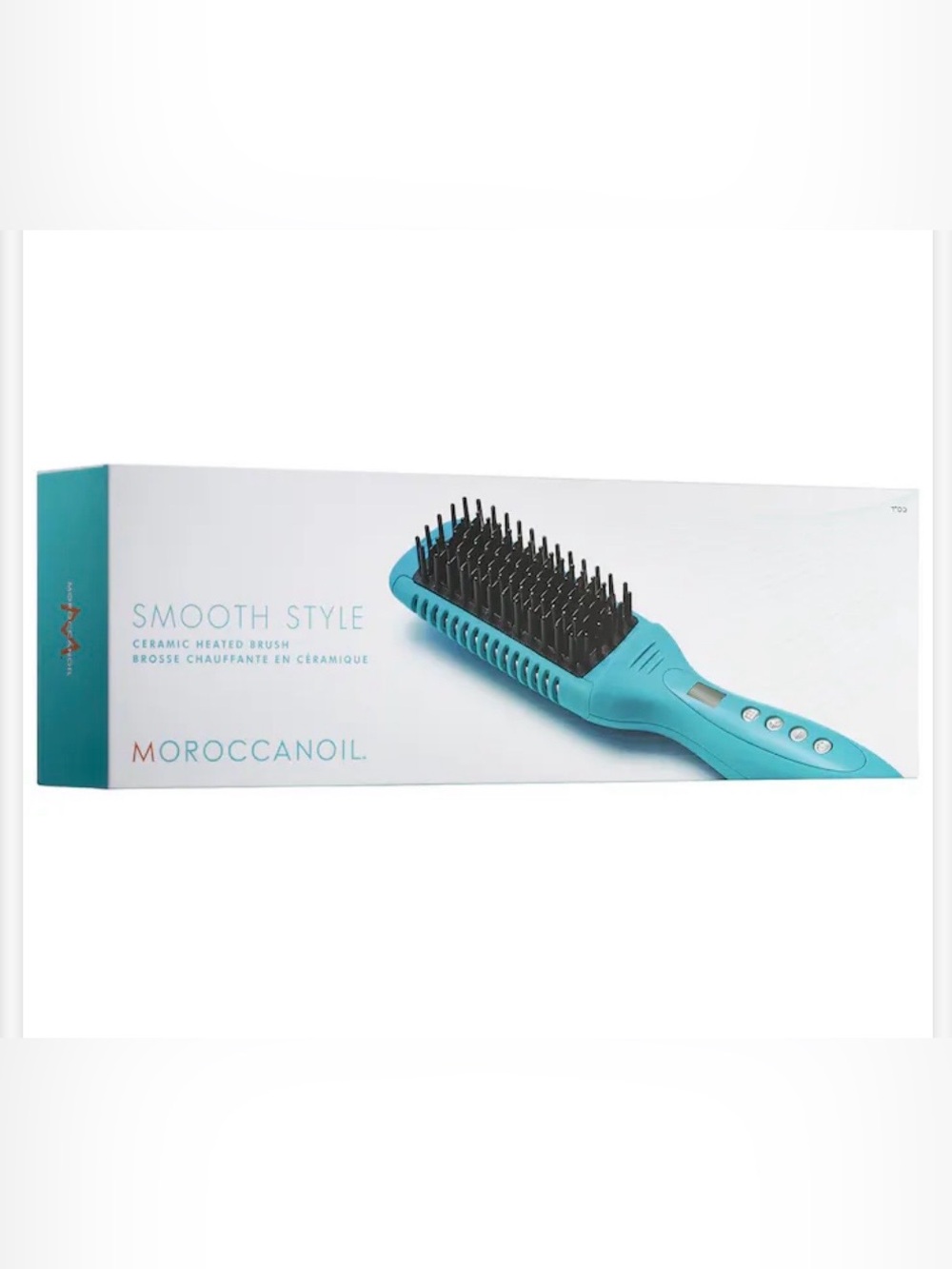 Smooth Style Ceramic Heated Brush- Turquoise and Black